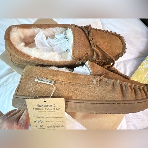Bearpaw Hickory Suede Moccasin Slippers Men’s - Picture 4 of 6